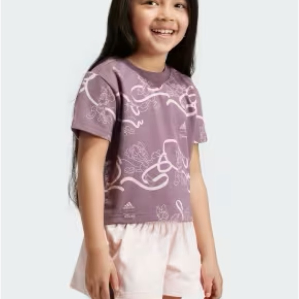 Adidas x Disney Minnie and Daisy Purple Tee size 7/8